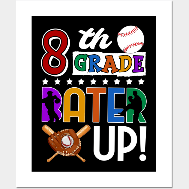 8th Grade Batter-up! Baseball Back to School Wall Art by Bensonn